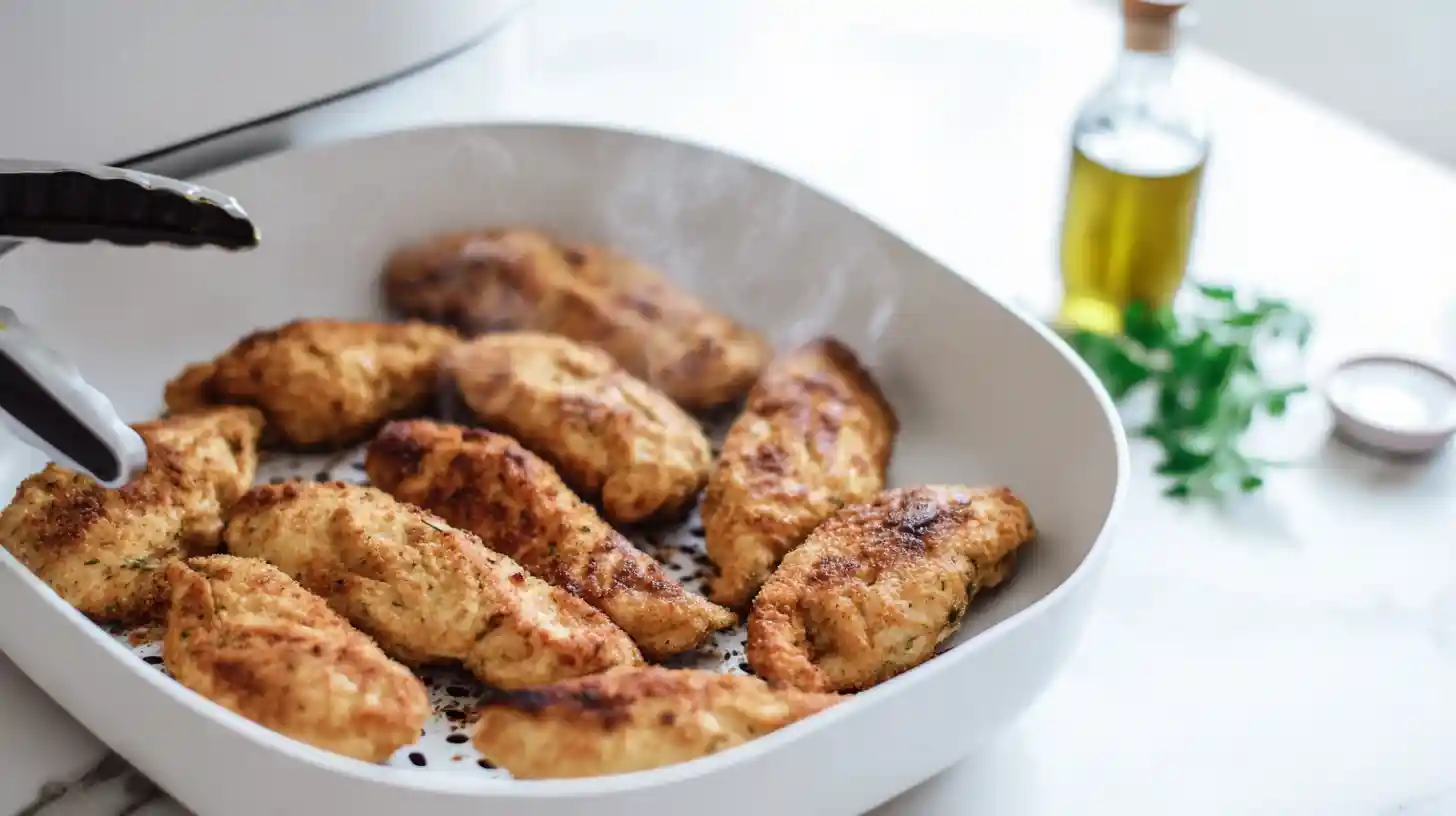 crispy-air-fryer-cracker-barrel-chicken-tenderloins-step4 Crispy Air Fryer Cracker Barrel Chicken Tenderloins – quick high protein meals and best healthy air fryer dinners