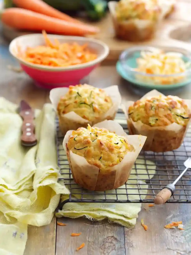 Zucchini Potato Carrot and Cheese Muffins