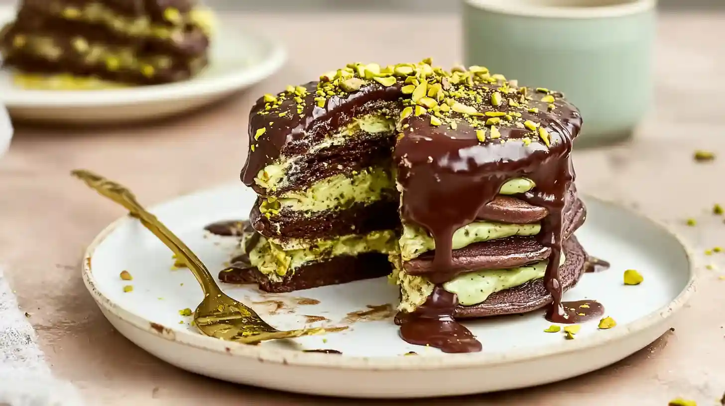 Dubai Chocolate Pancakes Recipe That’s Creamy, Rich & Unforgettable
