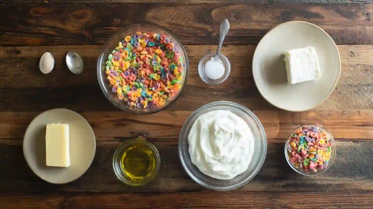 fruity-pebbles-cheesecake-tacos-ingredients-Image Fruity Pebbles Cheesecake Tacos ingredients no bake cheesecake dessert recipe