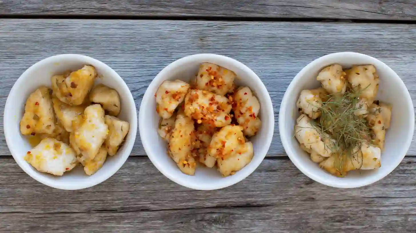lemon-garlic-chicken-bites-flavor-variations Family-friendly chicken recipes with lemon garlic chicken bites in classic garlic butter, spicy cayenne, and herby Mediterranean variations