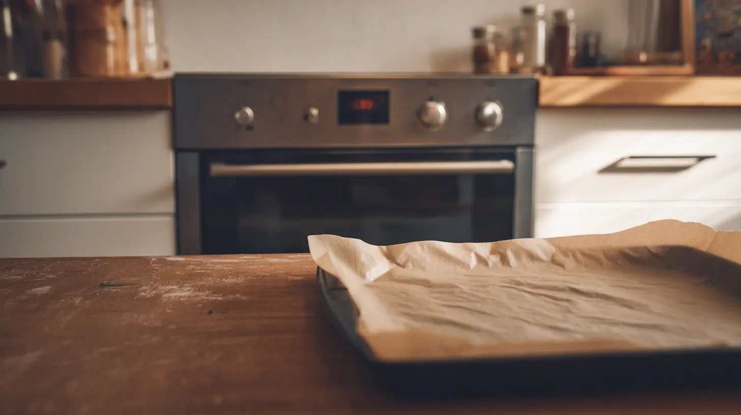 preheat-pan-baked-ham-cheese-mozzarella-sticks Preheating oven to 350°F and lining baking sheet with parchment paper for easy baked ham cheese mozzarella sticks – quick and cheap meals, easy dinner recipes for families.