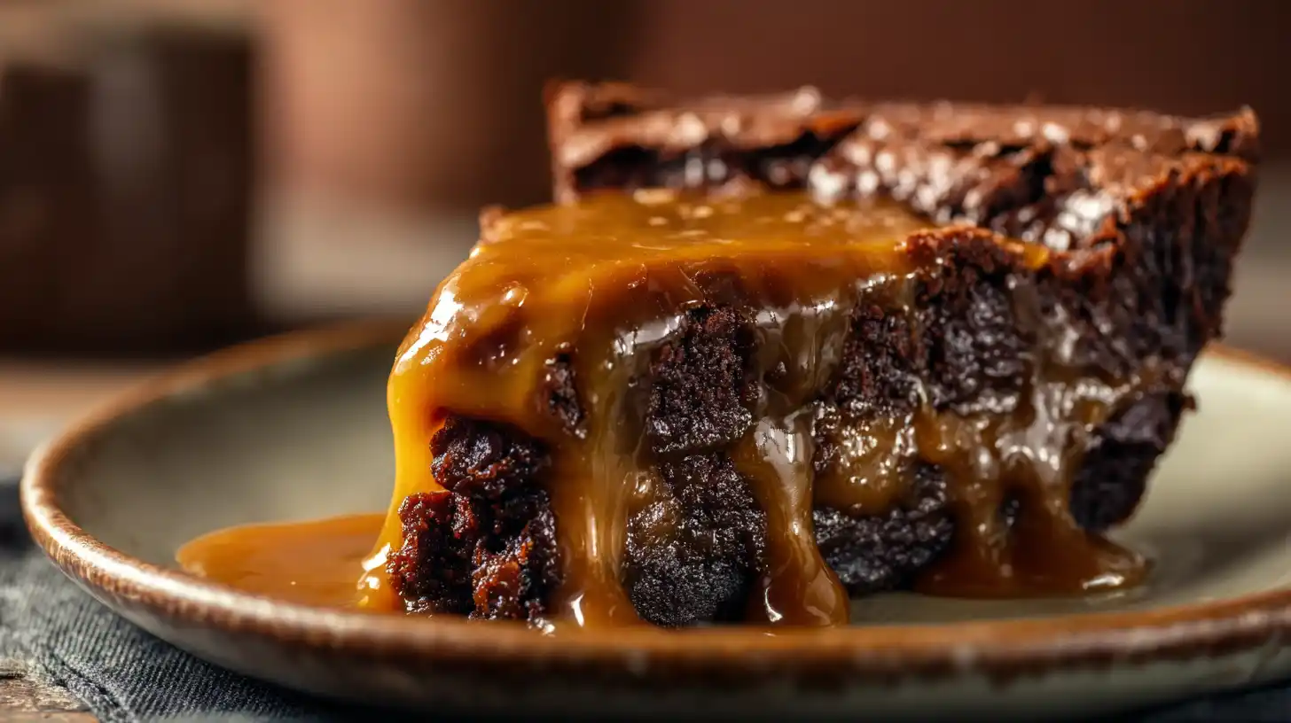 Rich Gooey Caramel Brownie Pie Recipe That Melts in Every Bite