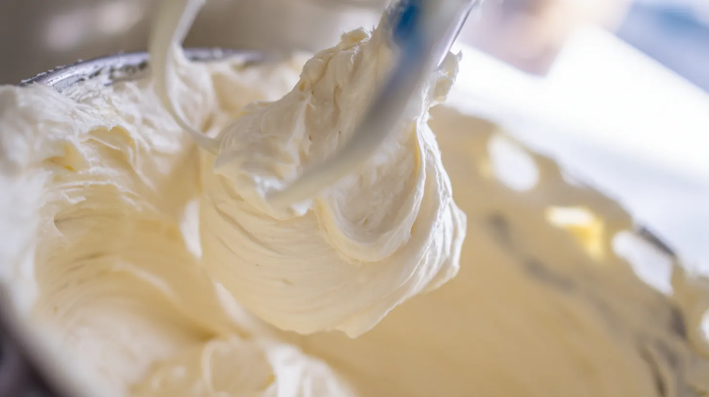 strawberry-cheesecake-dump-cake-step-3-mix-filling Mixing cream cheese filling for Strawberry Cheesecake Dump Cake with sugar, vanilla, and lemon zest – easy strawberry cheesecake dessert