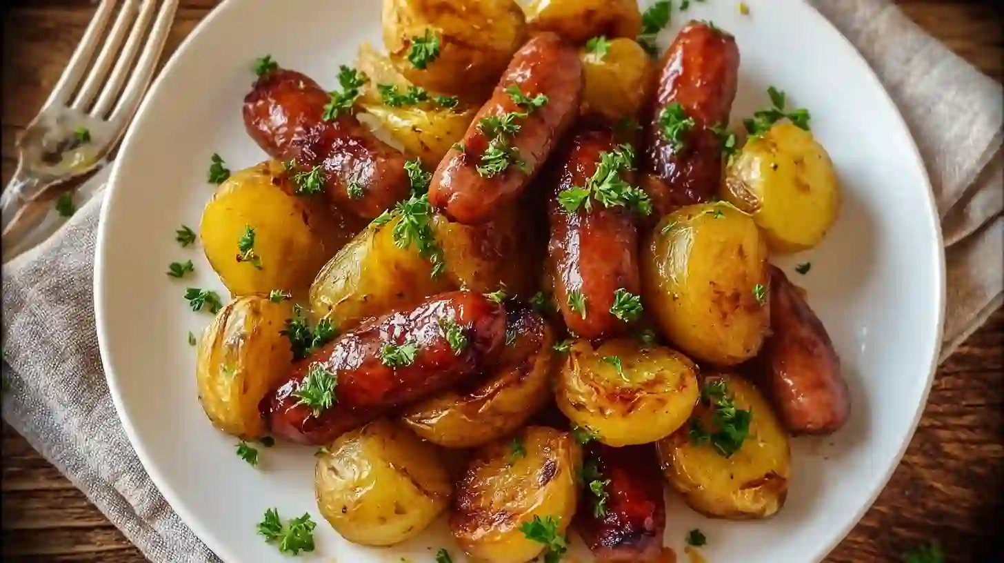Sweet and Savory Glazed Sausage and Potatoes Easy Comfort Dinner