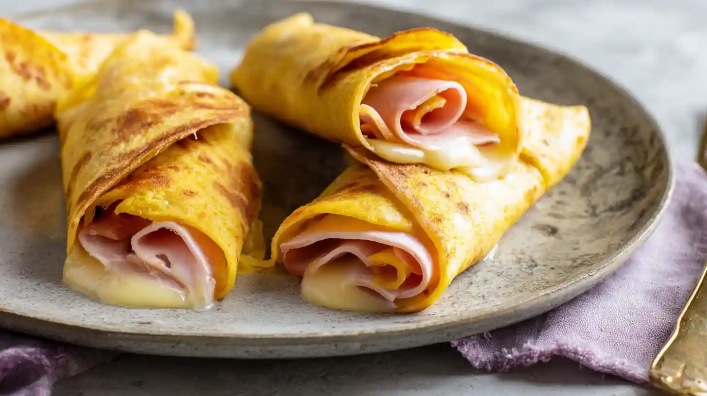 air-fryer-chicken-ham-cheese-wraps-step6-serve Step 6 Air Fryer Chicken Ham & Cheese Wraps – serve sliced with melted cheese inside, crispy chicken wrap air fryer recipe, kids’ lunchbox air fryer ideas.