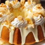 Banana Pudding Pound Cake recipe – moist bundt cake with banana slices, wafers, and pudding glaze
