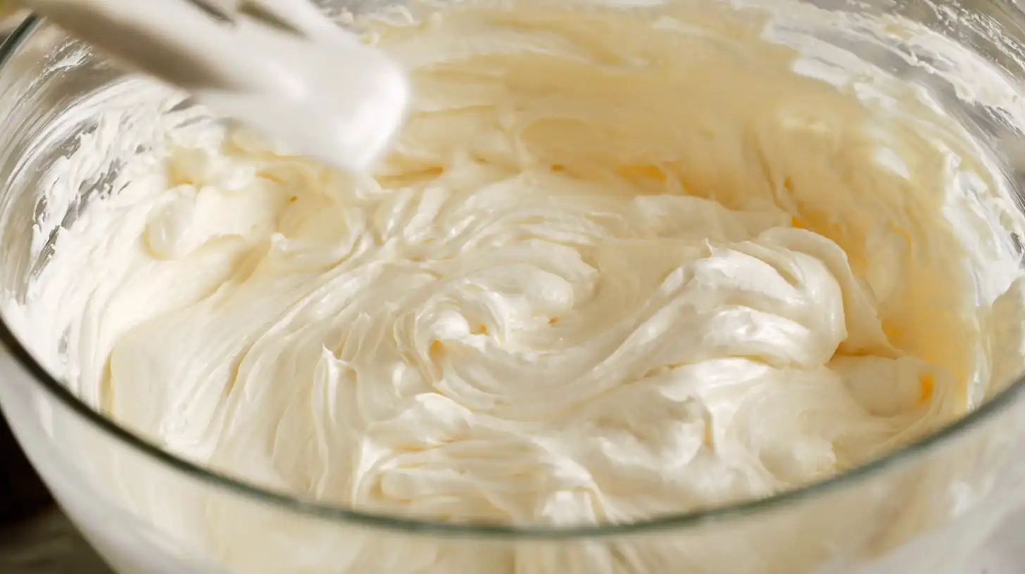 berrylicious-strawberry-crunch-cheesecake-step2-filling Step 2 Berrylicious Strawberry Crunch Cheesecake filling – whipped cream cheesecake filling for easy dessert recipes for families.