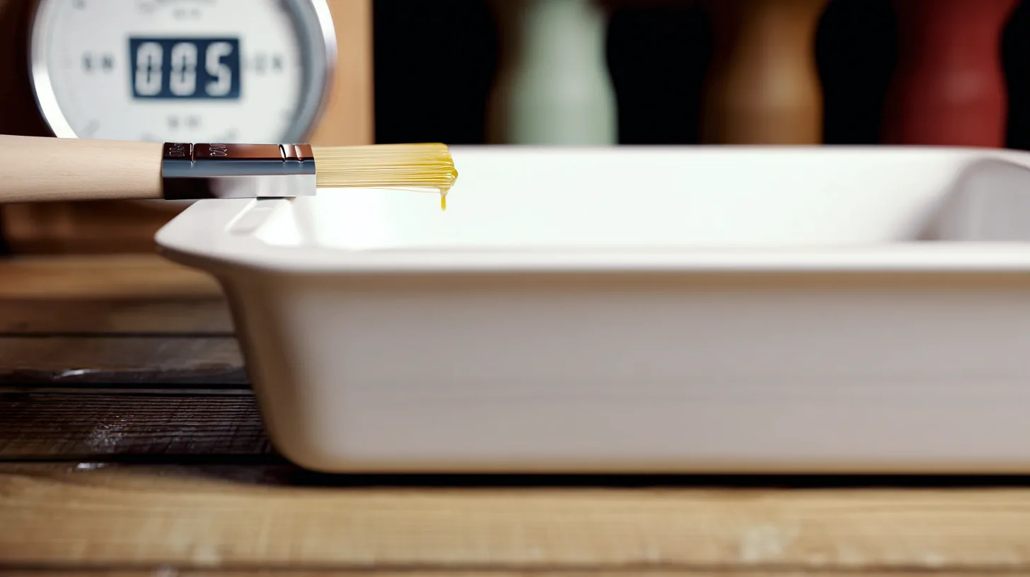 cheesy-ranch-potatoes-smoked-sausage-step1-preheat Cheesy Ranch Potatoes and Smoked Sausage recipe – oven preheated to 400°F and baking dish greased for an easy one-pan dinner.