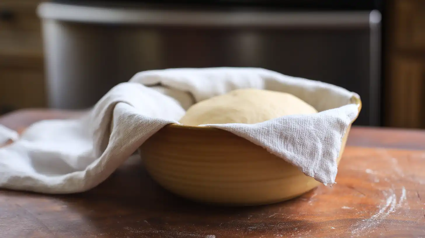 cranberry-almond-pull-apart-bread-step3-first-rise Dough rising for Cranberry-Almond Pull-Apart Bread recipe | cozy winter bread recipes