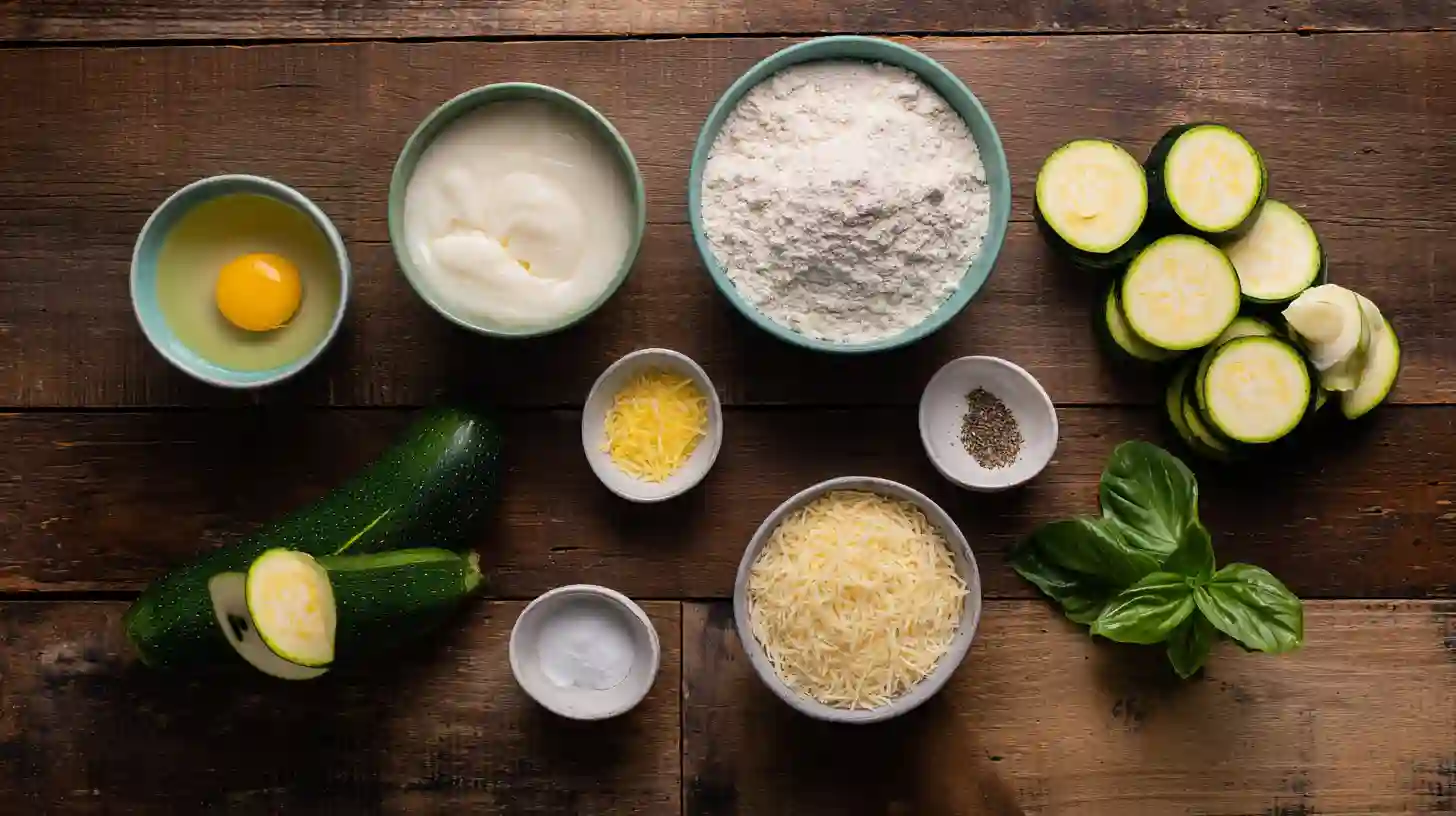 crispy-zucchini-chips-basil-mayo-ingredients-Image Ingredients for crispy zucchini chips with basil mayo, healthy snacks for kids lunchbox and easy dinner recipes for families