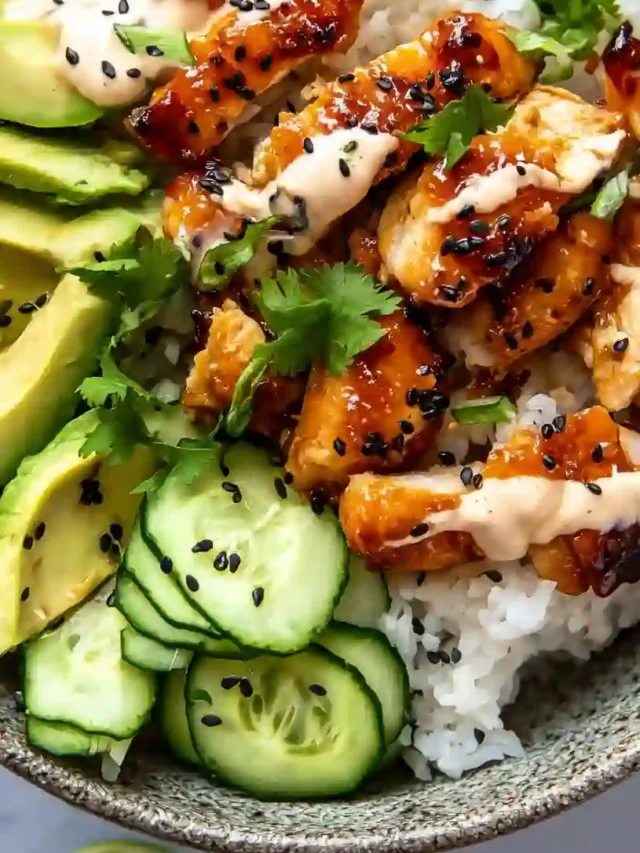 Spicy Honey-Ginger Chicken Bowls