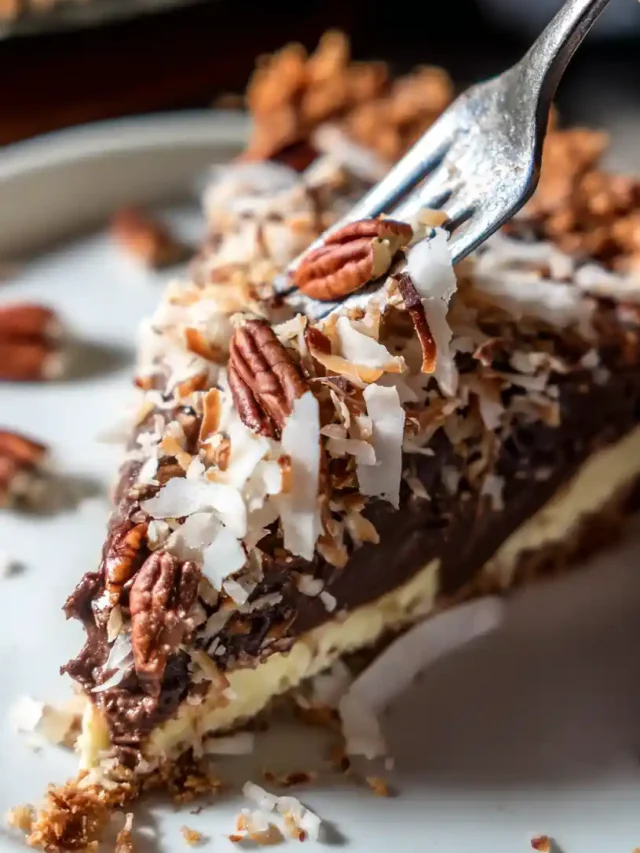 No-bake German chocolate pie