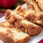 Easy Apple Pie Bread Recipe with cinnamon sugar topping – moist apple dessert bread for easy fall baking