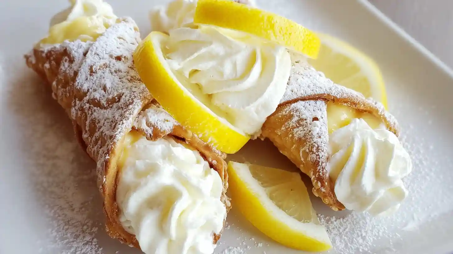 Easy creamy lemon meringue cannoli – best lemon dessert ideas, homemade cannoli recipe