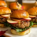 Harvest Apple Cider Pork Burger Sliders – juicy pork patties with crisp apples and cheddar, perfect for easy dinner recipes for families.