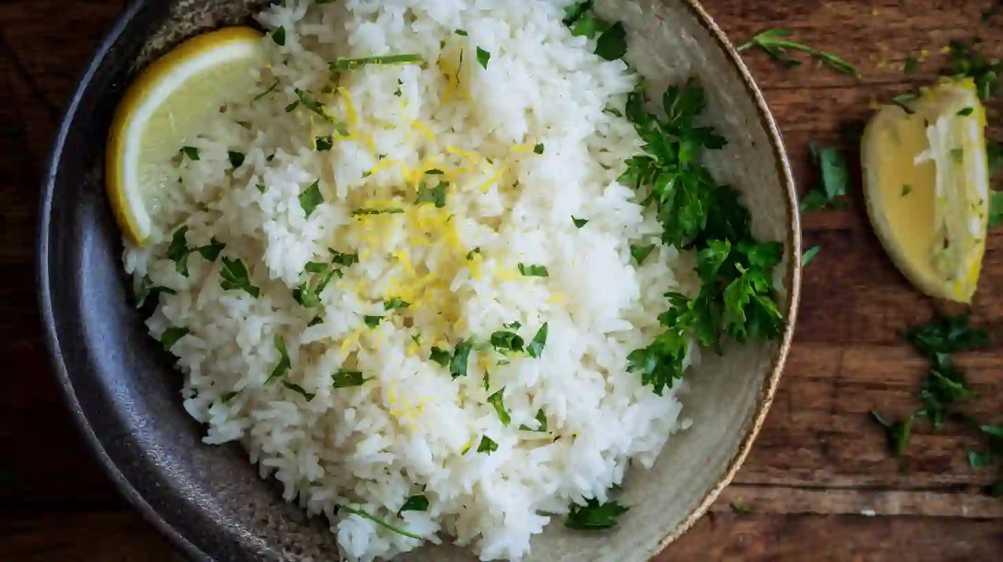 jasmine-rice-lemon-herbs-shrimp-dinne Jasmine rice with lemon and herbs – healthy shrimp dinner recipes base