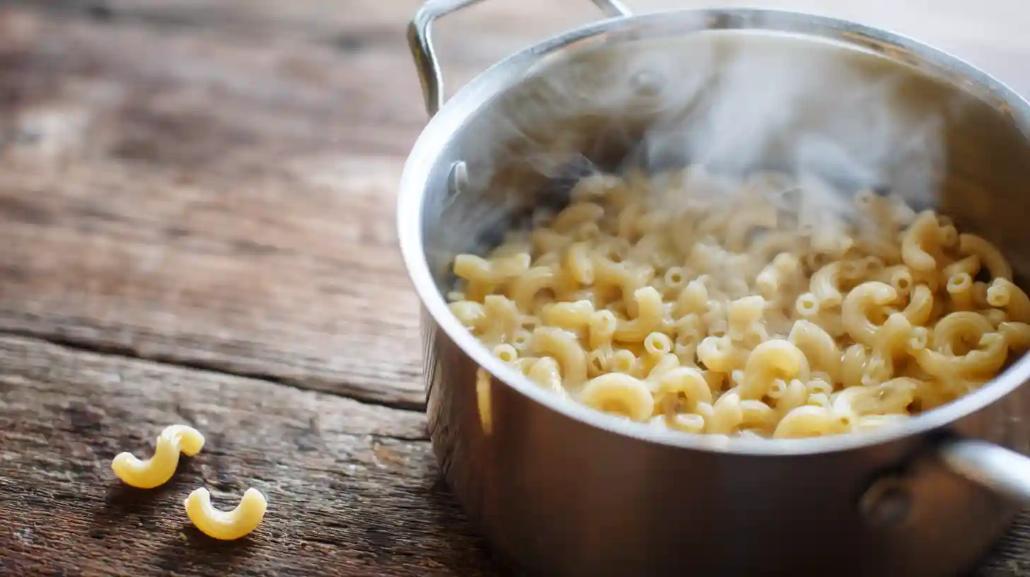 Macaroni salad recipe pasta boiling in salted water for easy pasta salad recipes for potluck gatherings