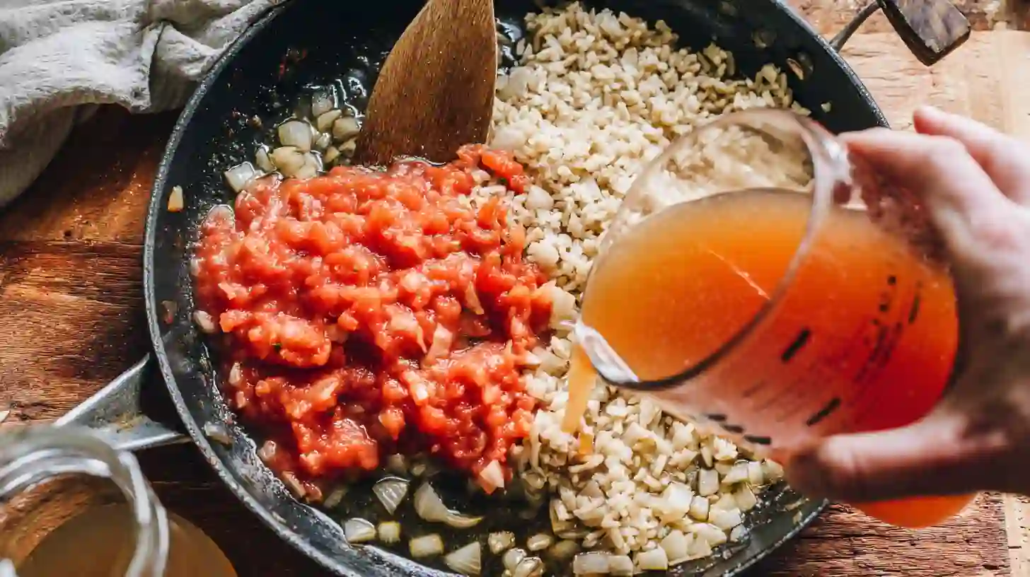 Making Spanish rice for Cheesy Taco Bell Quesarito recipe, Spanish rice with beef dinner ideas, Mexican rice burrito recipe