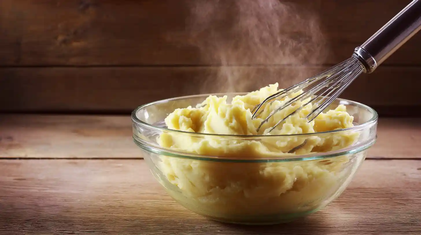 Step 4 Whip potatoes for Meatloaf Cupcakes with Whipped Potato Topping – healthy comfort food swaps and quick family dinner ideas