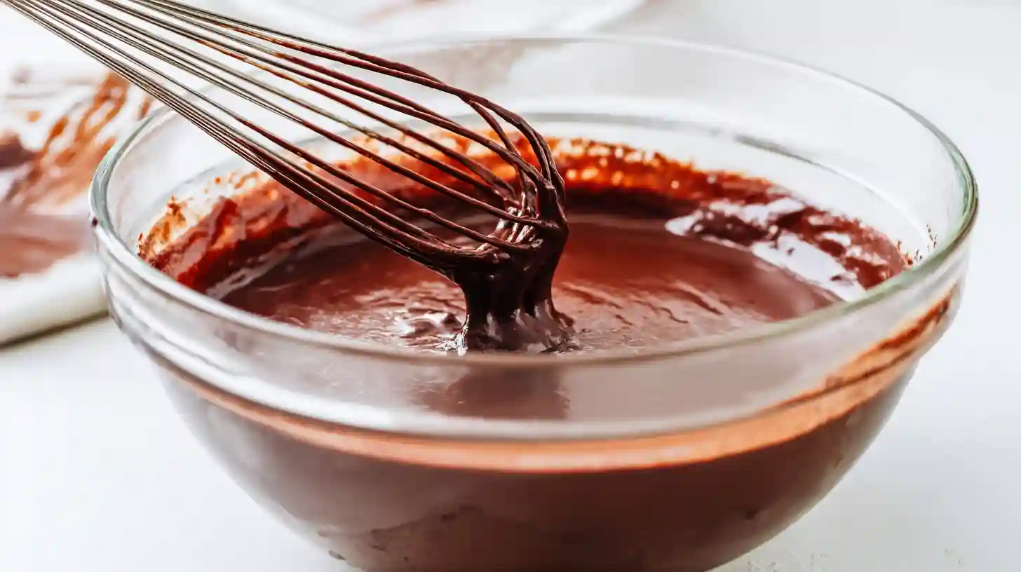 moist-chocolate-bundt-cake-step4-mix-batter Mixing chocolate batter for moist chocolate bundt cake – super moist chocolate cake recipe and easy desserts for special occasions