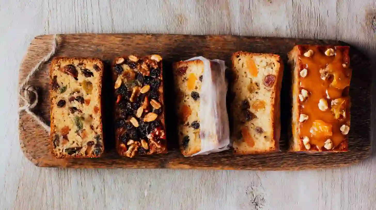 Moist fruit cake variations, traditional Christmas fruit cake recipe, easy fruitcake recipe, gluten-free fruit cake options, luxury dessert recipes