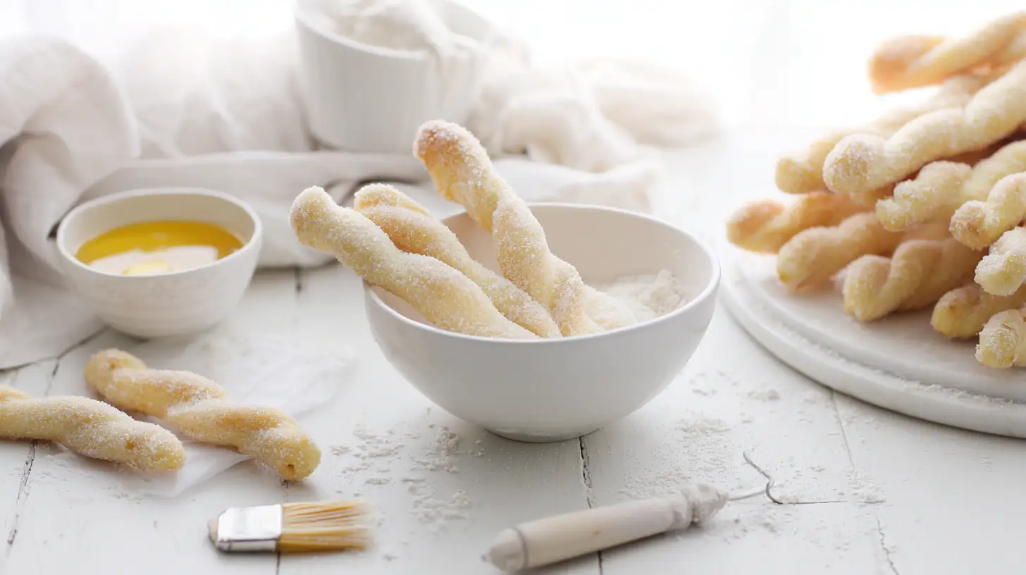 Coating Soft and Fluffy Donut Twists – fluffy donut dough recipe rolled in sugar, homemade donut ideas for quick breakfast pastry ideas.