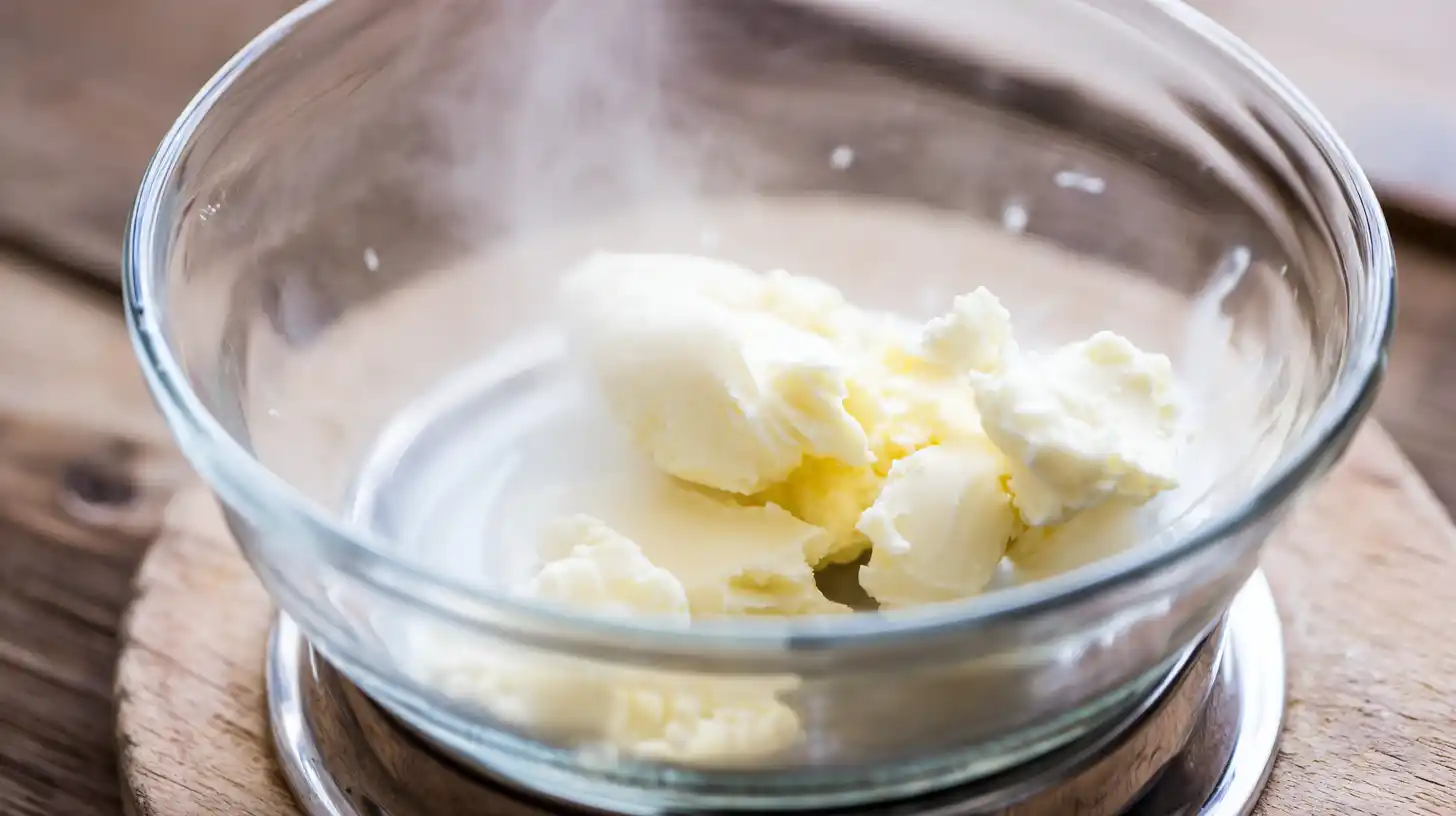 Step 2 melting white chocolate for White Chocolate Cranberry Pistachio Truffles – white chocolate dessert recipes