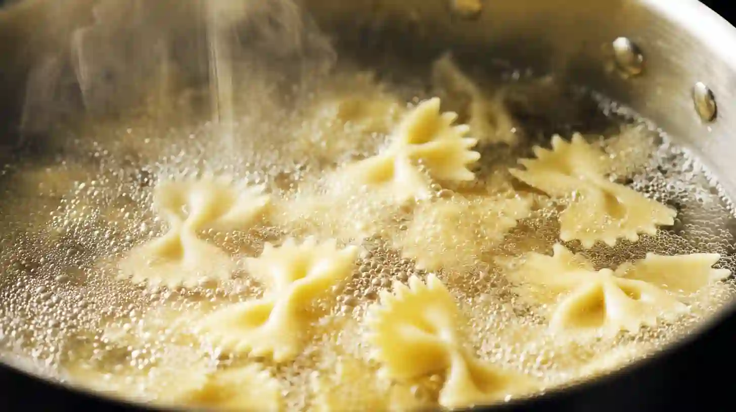 step1-boil-pasta-marry-me-chicken Boiling pasta for Marry Me Chicken Pasta, easy dinner recipes for families and quick chicken dinner recipes