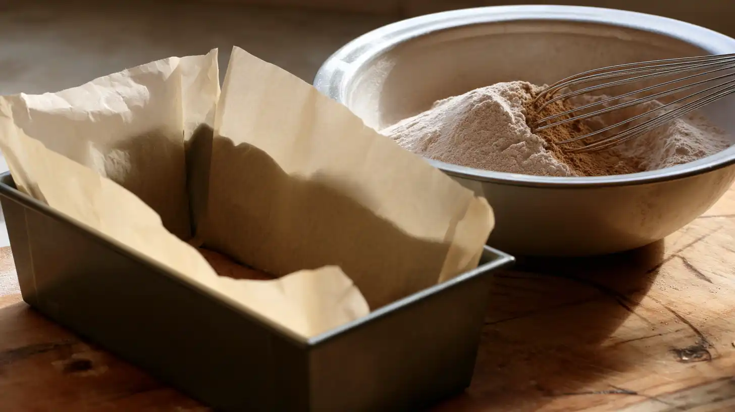 Preparing cake tin and dry mix for heavenly moist fruit cake perfect dessert, easy fruitcake recipe, luxury dessert recipes