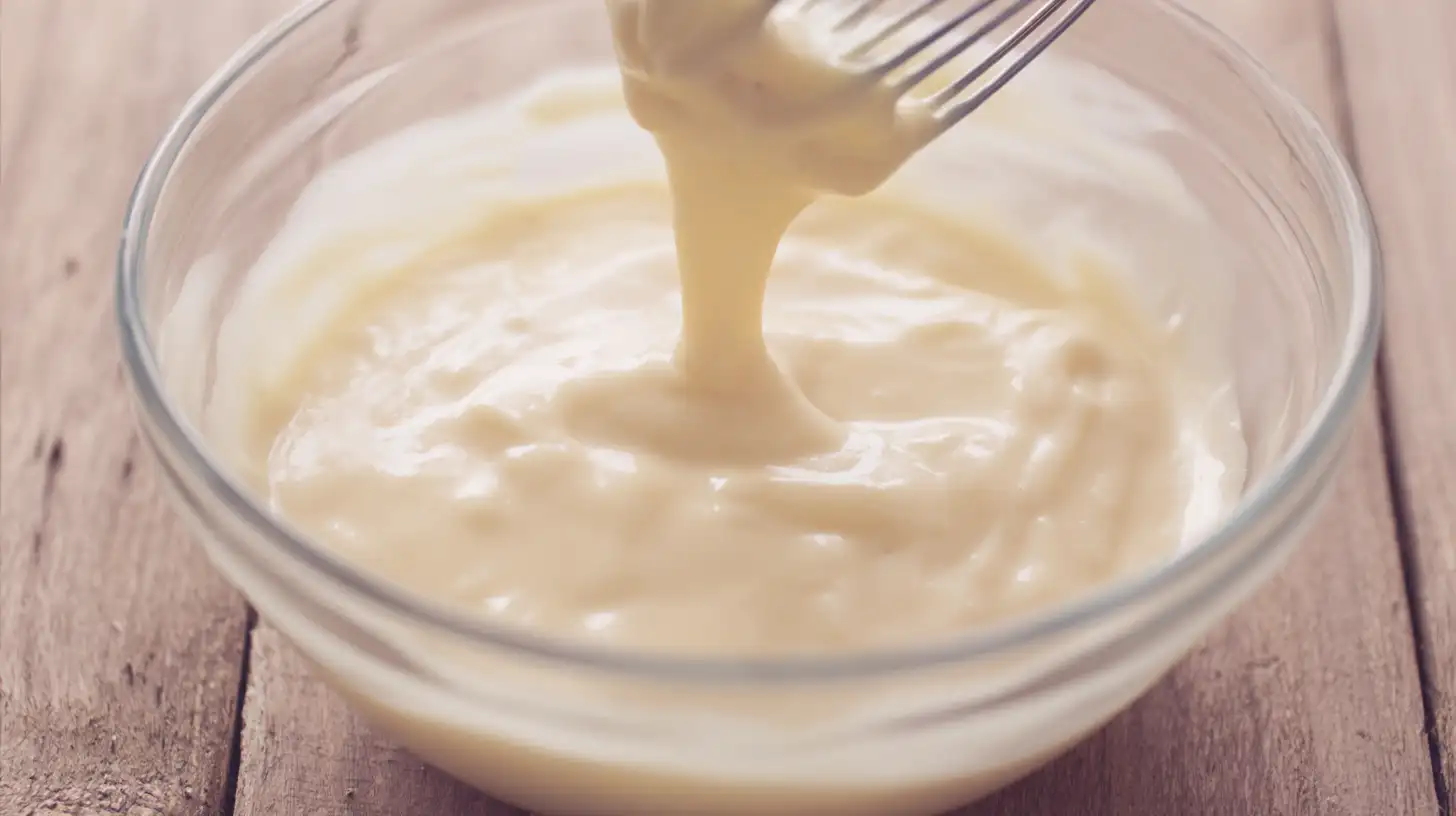 step2-whisk-pudding-banana-pudding-cheesecake-cones Whisking instant banana pudding with cold milk for Easy Banana Pudding Cheesecake Cones Recipe, no bake banana desserts and family-friendly dessert recipes with cream cheese