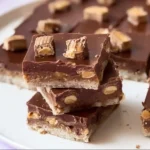 Serving chilled No Bake Twix Slice bars, best no bake Twix slice for families and homemade Twix slice recipe easy