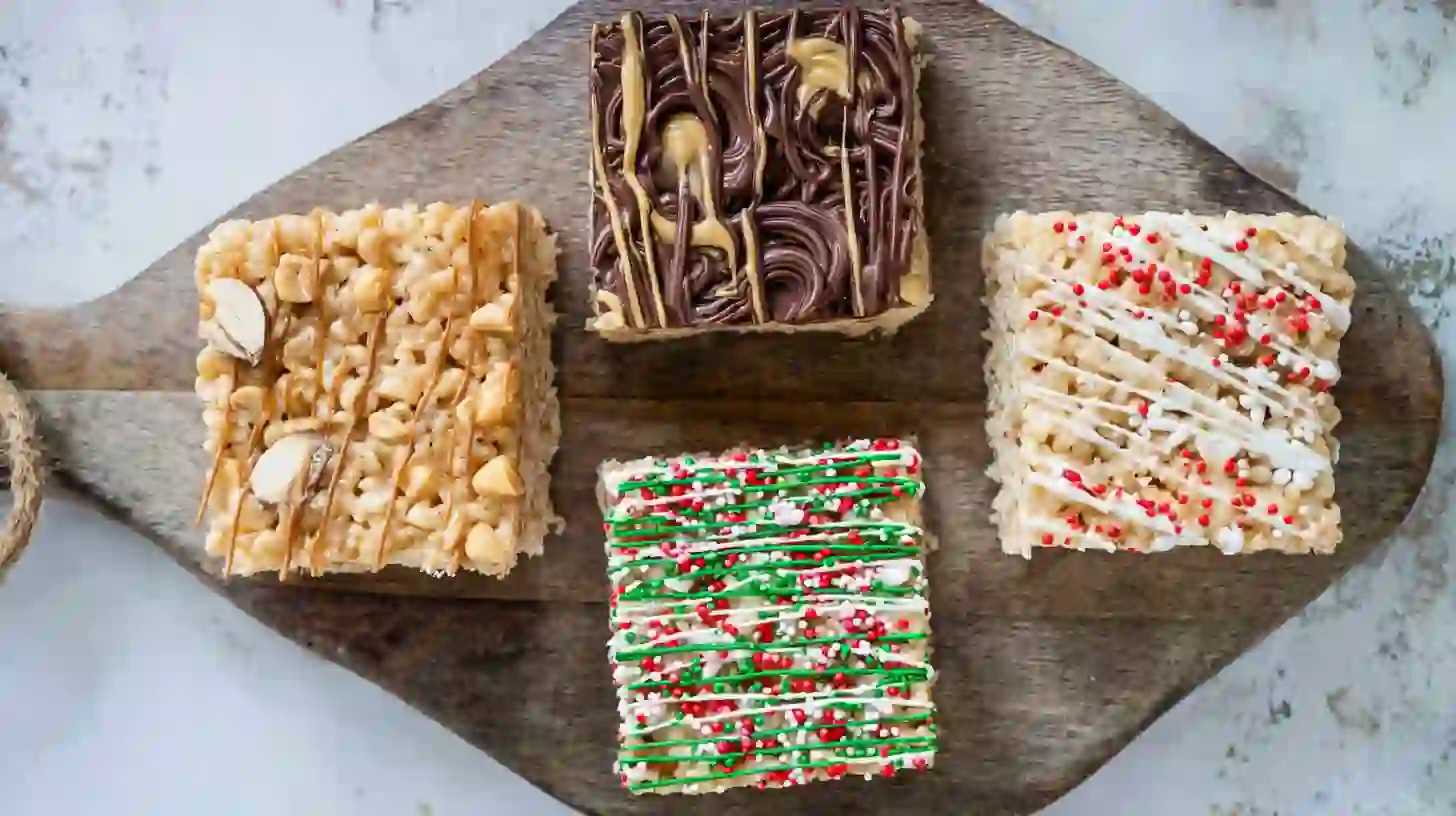 Variations of Easy Rice Krispie Millionaires Bars Recipe – quick desserts for busy moms, chocolate lovers dessert recipes, and best desserts for kids parties