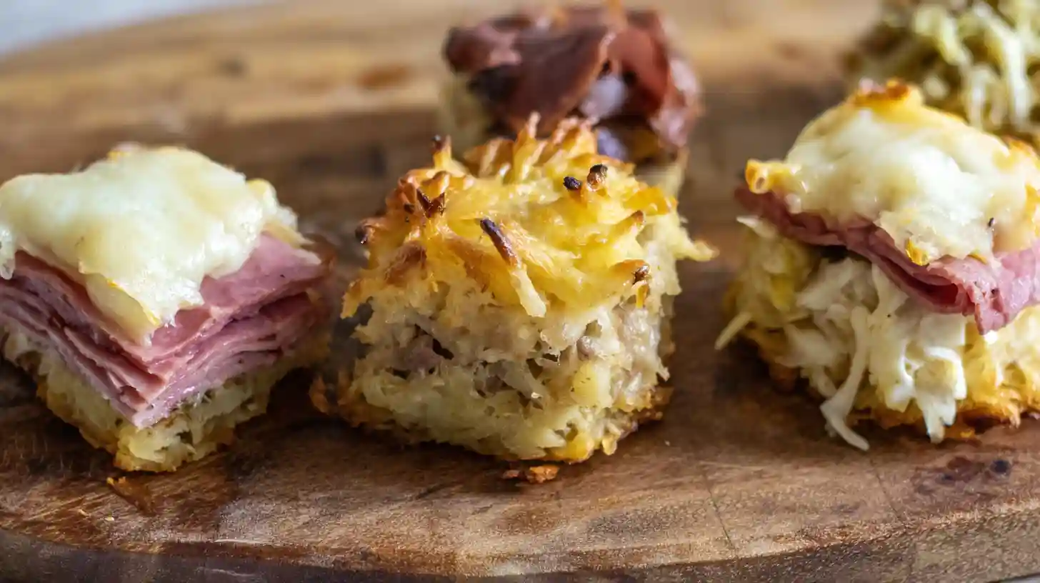 variations-savory-reuben-bake Four variations of Savory Reuben Bake including classic rye custard, crescent roll crust, hash brown base, and Rachel Casserole, hearty comfort food casserole ideas