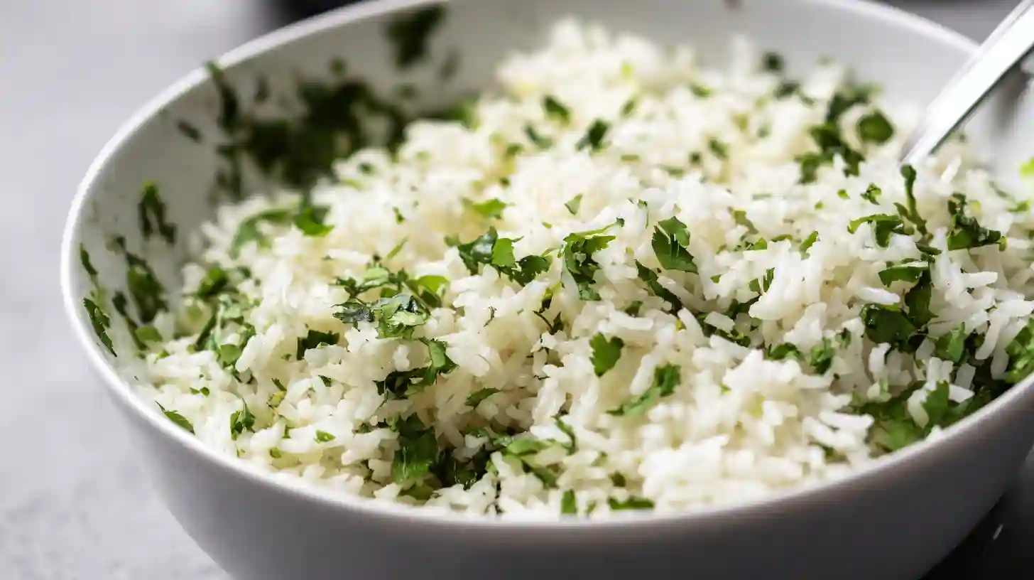 cilantro-lime-rice-base-street-corn-chicken-rice-bowl-healthy-dinner Cilantro Lime Rice for Street Corn Chicken Rice Bowl – Healthy Chicken Rice Bowl Base with Olive Oil and Lime