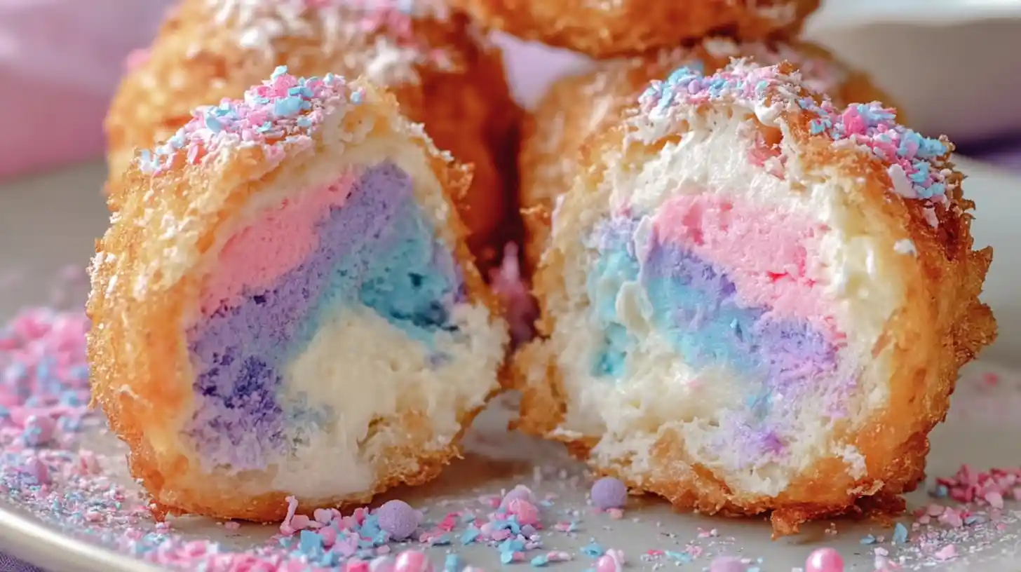 Crispy Cotton Candy Cheesecake Bombs Recipe Carnival Magic at Home
