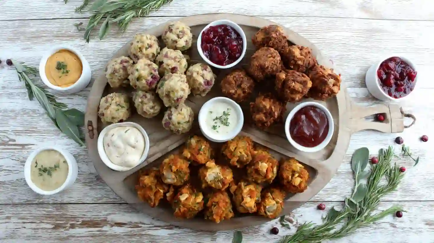 festive-cranberry-turkey-stuffing-balls-variations Festive Cranberry Turkey Stuffing Balls variations – classic, cheese-stuffed, gluten-free, and party mini-bites for quick holiday meals and easy dinner recipes for families
