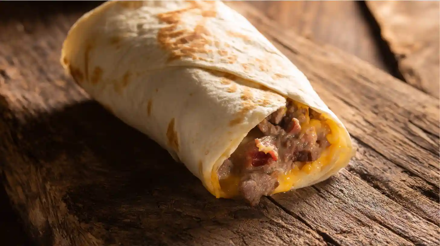 folding-and-searing-loaded-bacon-cheeseburger-burrito-in-skille Folding and Searing Loaded Bacon Cheeseburger Burrito – Homemade Fast Food Dinner Idea with Crispy Tortilla and Juicy Beef