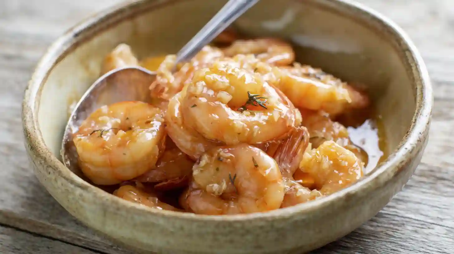 marinate-shrimp-teriyaki-pineapple-rice-stack Shrimp marinated in teriyaki sauce, honey, and ginger for Teriyaki Shrimp Pineapple Rice Stack – easy teriyaki shrimp dinner recipe