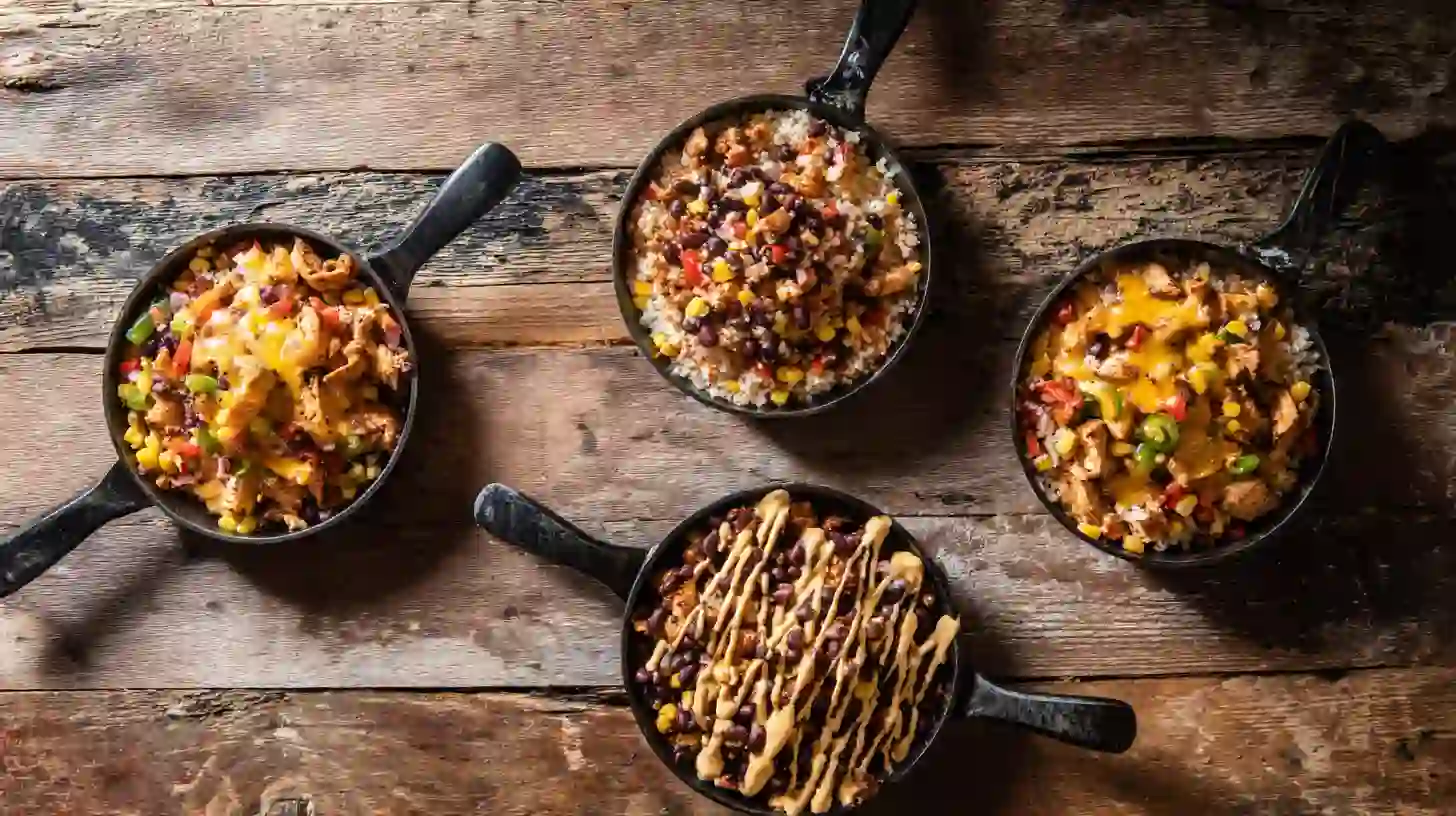 Queso Chicken Fajita Skillet variations – classic, low-carb, veggie, and homemade queso versions for family-friendly Tex-Mex dinner ideas.