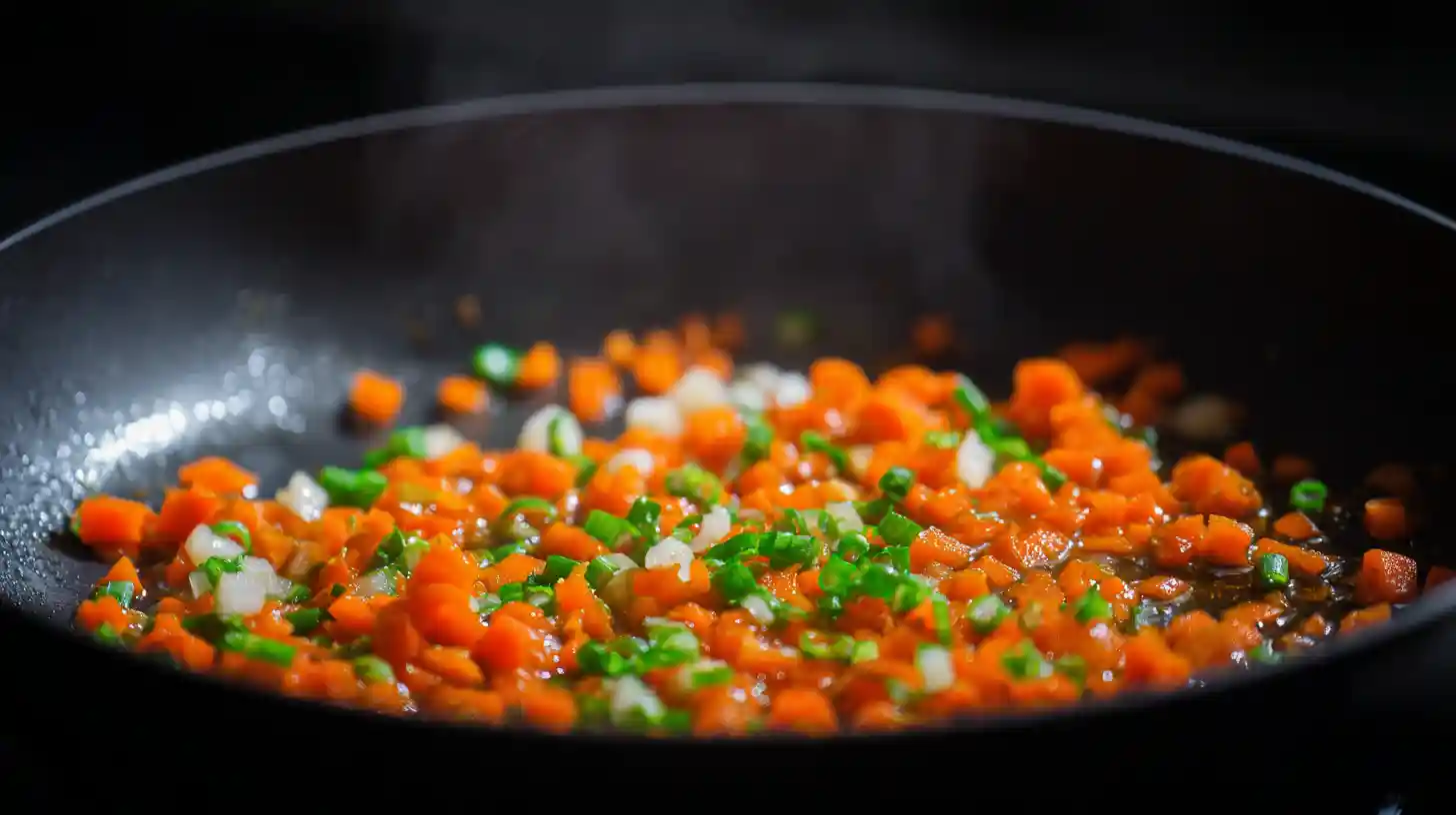 sauteed-vegetables-sesame-oil-healthy-fried-rice Sautéed Vegetables in Sesame Oil – Healthy Fried Rice with Garlic and Carrots