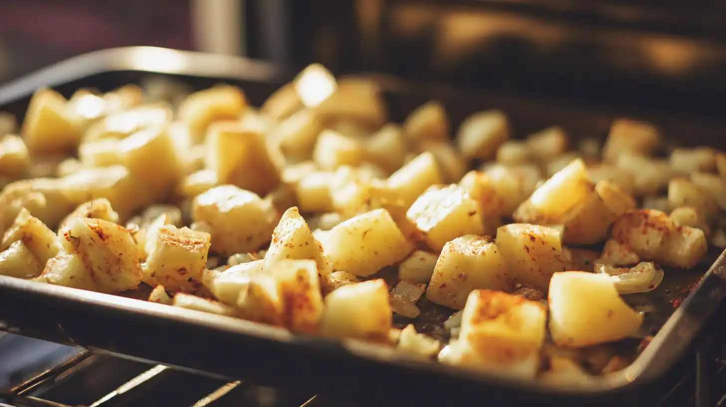 step2-oven-roasted-breakfast-potatoes-tray Crispy oven-roasted potatoes for country-style breakfast ideas and easy potato recipes