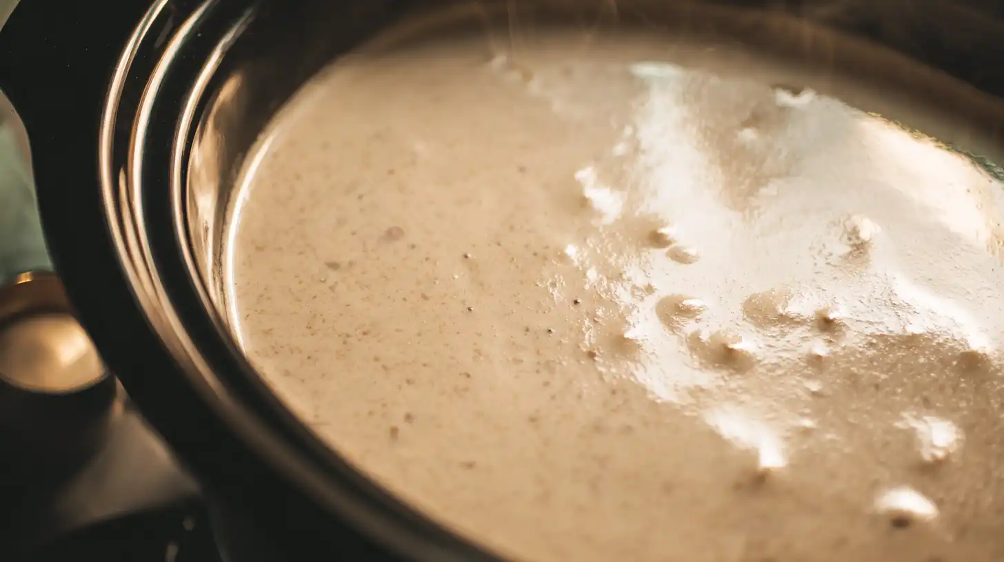 Creamy beef and ranch mixture simmering in slow cooker, ideal for crockpot family dinner ideas and easy comfort food for busy nights