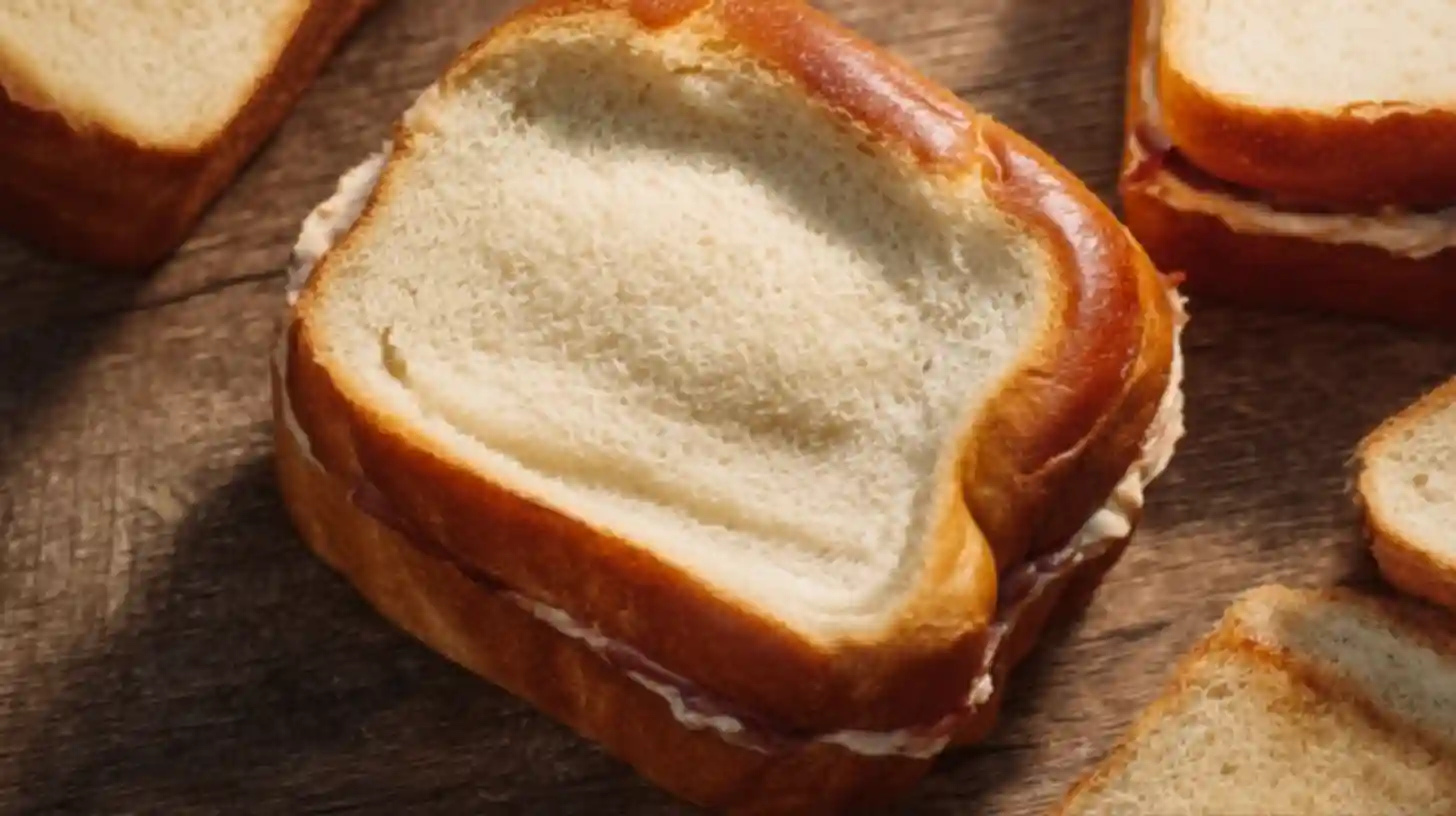 stuffing-brioche-with-bacon-cream-cheese-filling-french-toast Thick brioche slices filled with creamy bacon and cream cheese for Bourbon Maple Bacon Stuffed French Toast – luxury brunch and holiday breakfast recipe idea.