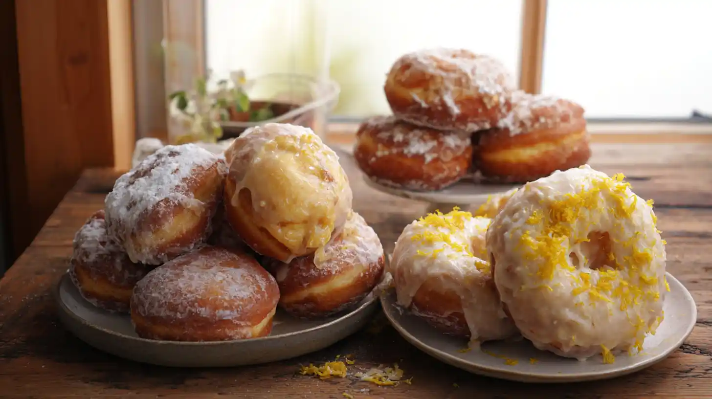 Variations of Strawberry Cheesecake Stuffed Donuts – easy strawberry desserts and indulgent breakfast recipes for every season