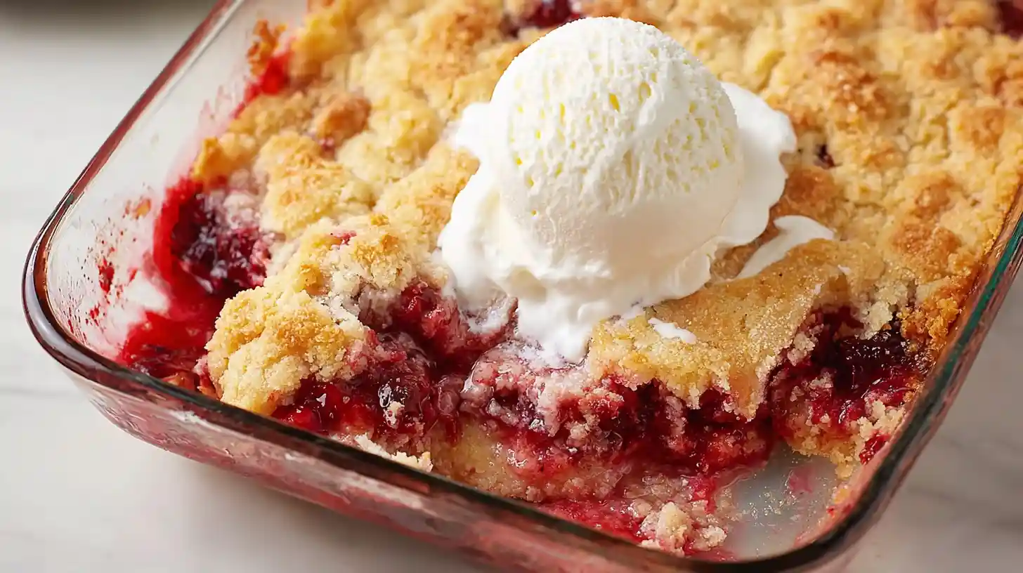 Easy strawberry cheesecake dump cake The Easiest Dessert You’ll Ever Make