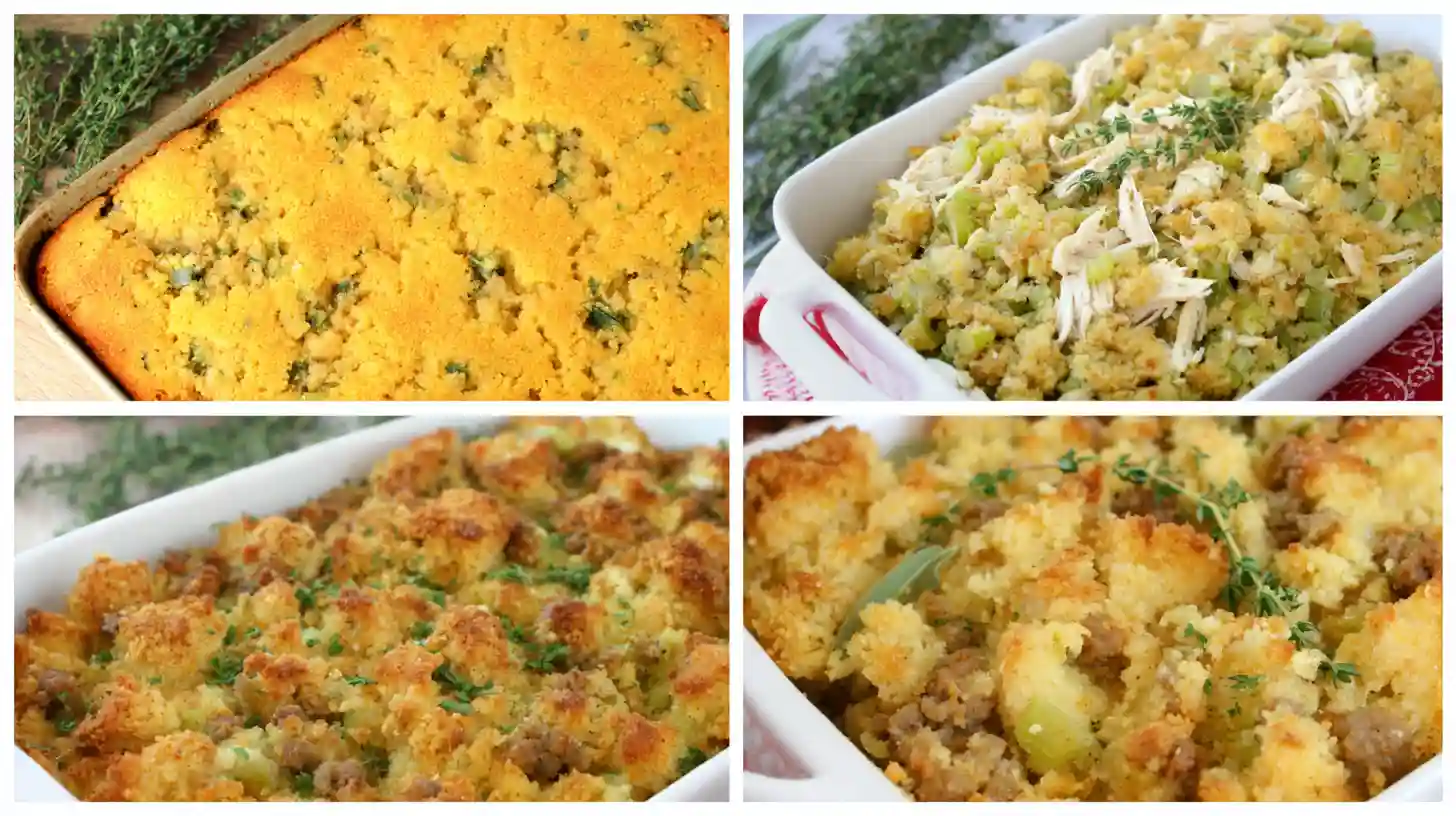 chicken-and-dressing-casserole-recipe-variations-family-dinners Four chicken and dressing casserole variations including Southern-style, quick rotisserie, light healthy option, and holiday sausage version — perfect for family dinners and comfort food lovers
