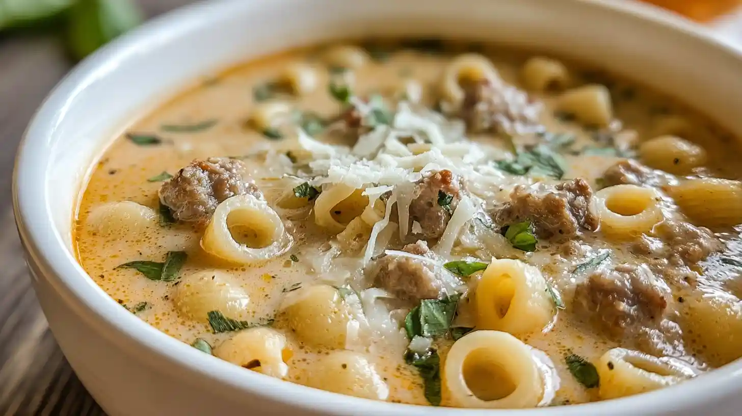 Creamy Parmesan Italian Sausage Ditalini Soup Cozy, Quick & Satisfying