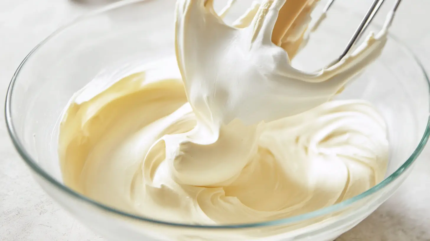 Folding whipped cream into vanilla pudding for a fluffy no bake mousse dessert recipe – perfect for quick summer treats