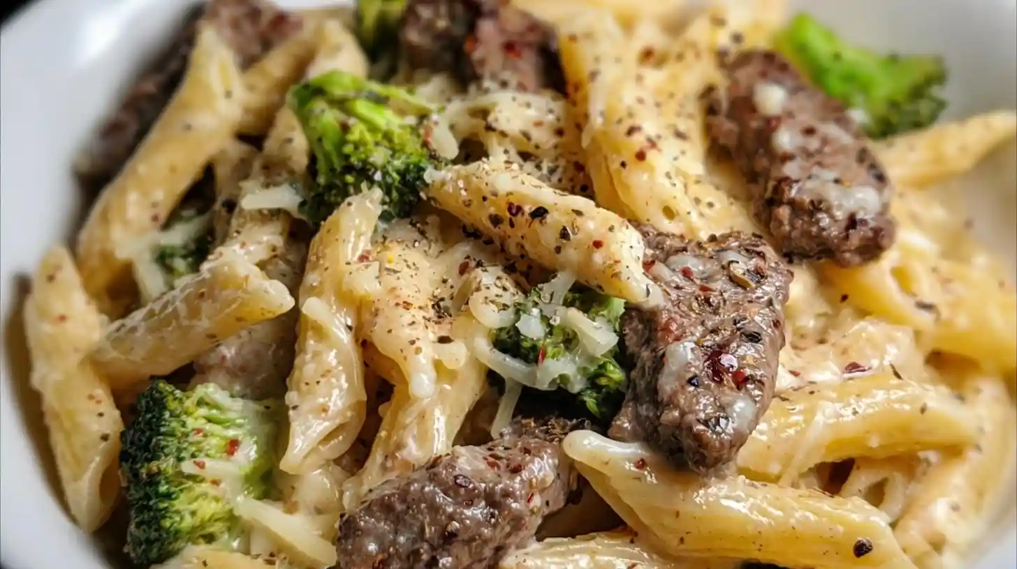 Garlic Butter Steak and Broccoli Penne Easy Family Dinner Favorite